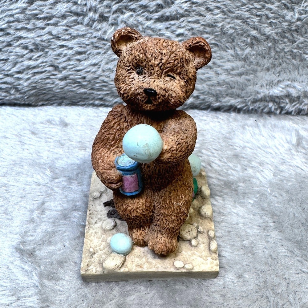 Avon Days of the Week‎ Bears Sunday Figurine Vintage Resin Teddy Bear